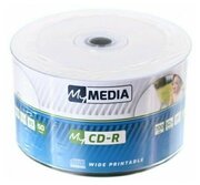 Оптический диск CD-R MYMEDIA 700МБ 52x, 50шт, pack wrap, printable [69206]