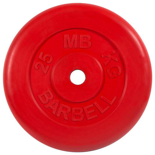 Диск MB Barbell Стандарт MB-PltC26 25 кг 1 шт. красный диск обрезиненный dfc чёрный резин втулка 26мм 25кг новинка