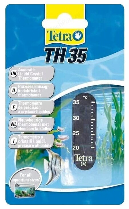 Термометр для аквариума Tetra TH35 жидкокристаллический (от +20 до +35 C)