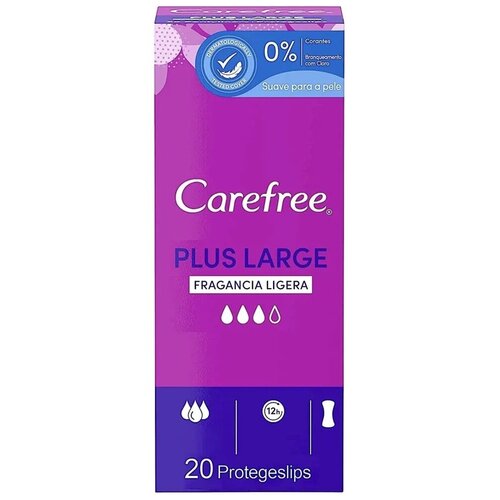 Carefree Plus Large, Кефри Плюс Лардж, прокладки ежедневные, Италия, 1уп. х 20шт.