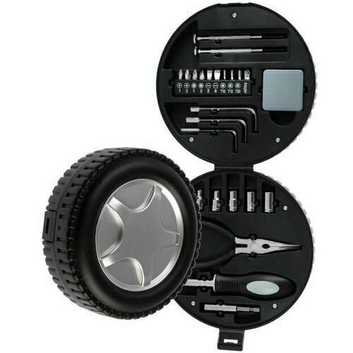Набор инструментов подарочный пластиковый кейс Колесо 24 предмета 1820₽