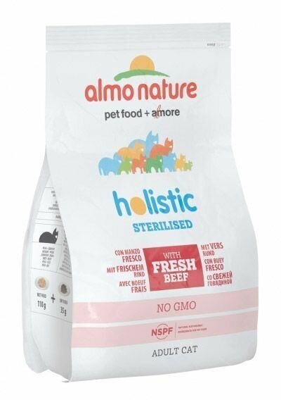 Almo Nature Holistic Sterilised Adult Cat With Fresh Beef (400 г) Сухой корм для кастрированных кошек с говядиной и рисом