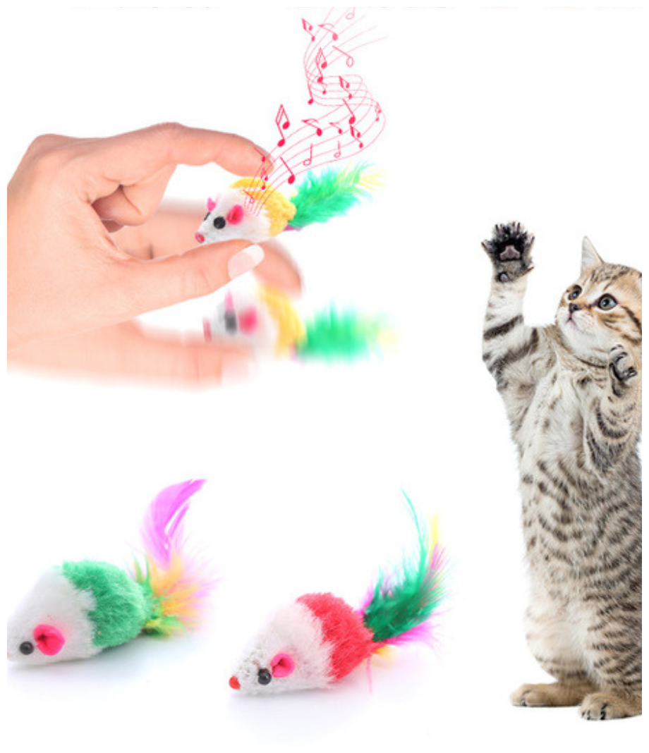 Игрушки для кошек с мятой, набор игрушек с мышкой. - фотография № 10