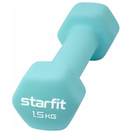 фото Гантель неопреновая starfit db-201 1,5 кг, мятный.