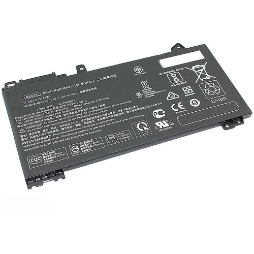Аккумулятор RE03XL для ноутбука HP ProBook 430 G6 11.55V 3500mAh черный аккумулятор re03xl для ноутбука hp probook 430 g6 11 55v 3500mah черный