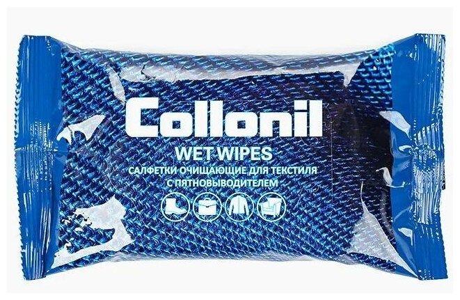 Салфетки влажные Collonil для текстиля очищающие с пятновыводителем 15шт - фото №2
