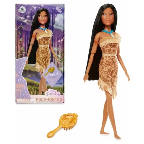 Классическая кукла Покахонтас с расческой классическая кукла белоснежка с расческой