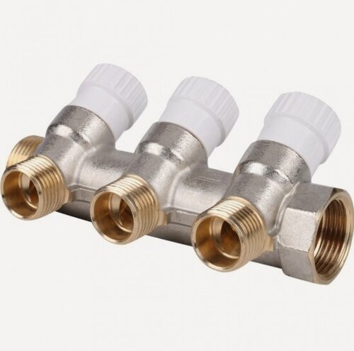 Изображение товара Коллектор Stout распределительный 3/4", 3 отвода 1/2"