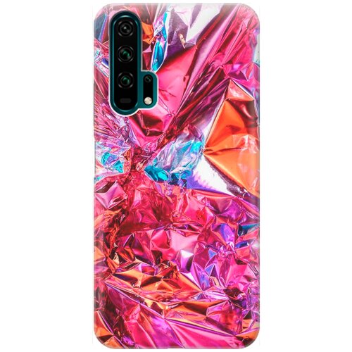 фото Re:pa накладка transparent для honor 20 pro с принтом "розовая фольга"