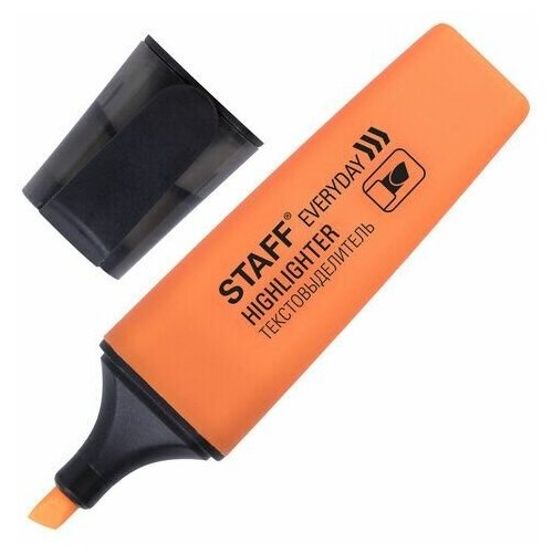 Текстовыделитель STAFF EVERYDAY HL-638, оранжевый, линия 1-5 мм, 151640 staff текстмаркер basic желтый