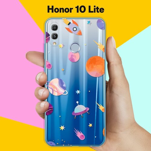 Силиконовый чехол Узор из планет на Honor 10 Lite силиконовый чехол узор из планет на honor 9c