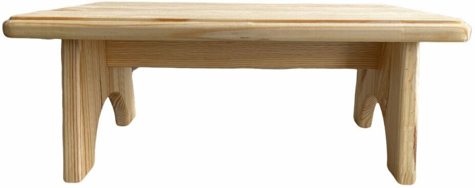 Скамейка деревянная низкая H16. Подставка для ног - фотография № 9