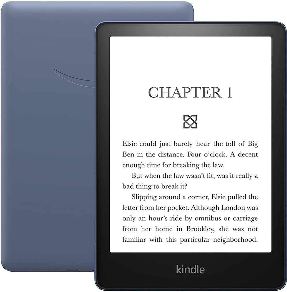 Электронная книга Amazon Kindle PaperWhite 2021 16Gb Denim Ad-Supported с фирменной обложкой