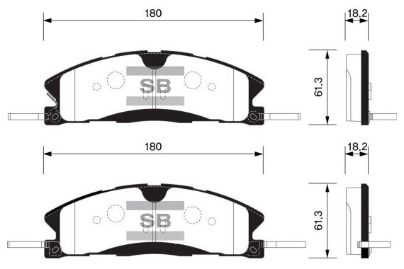 Колодки тормозные передние SANGSIN BRAKE SP 1620