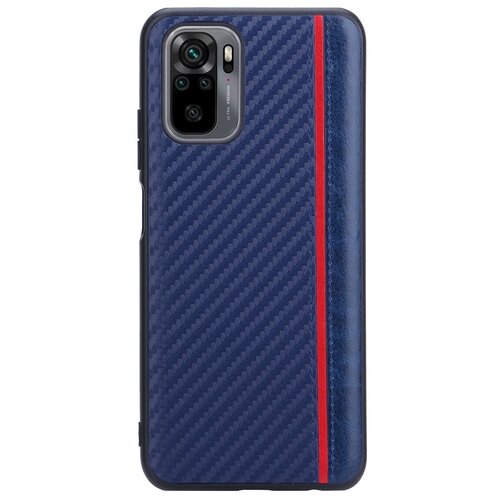 фото Чехол накладка g-case carbon для xiaomi redmi note 10 / 10s (сяоми / ксиоми редми ноут 10 / 10s), темно-синяя