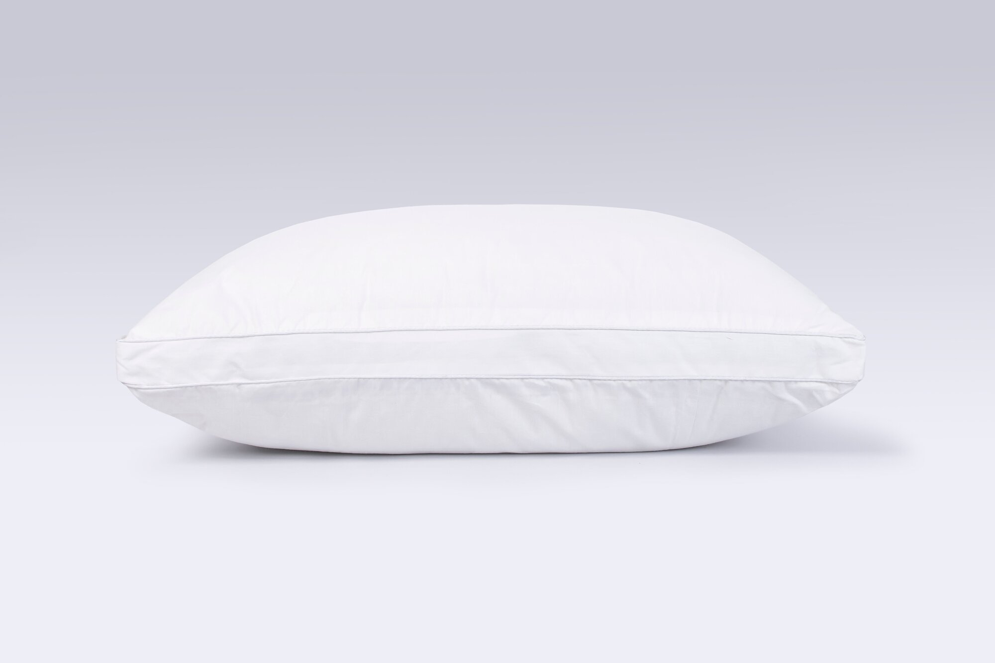 Подушка белая с бортиком "Лебяжий пух" Премиум 50х70 , чехол хлопок / для сна на спине, на животе и на боку / Мягкий сон / в подарок - фотография № 3