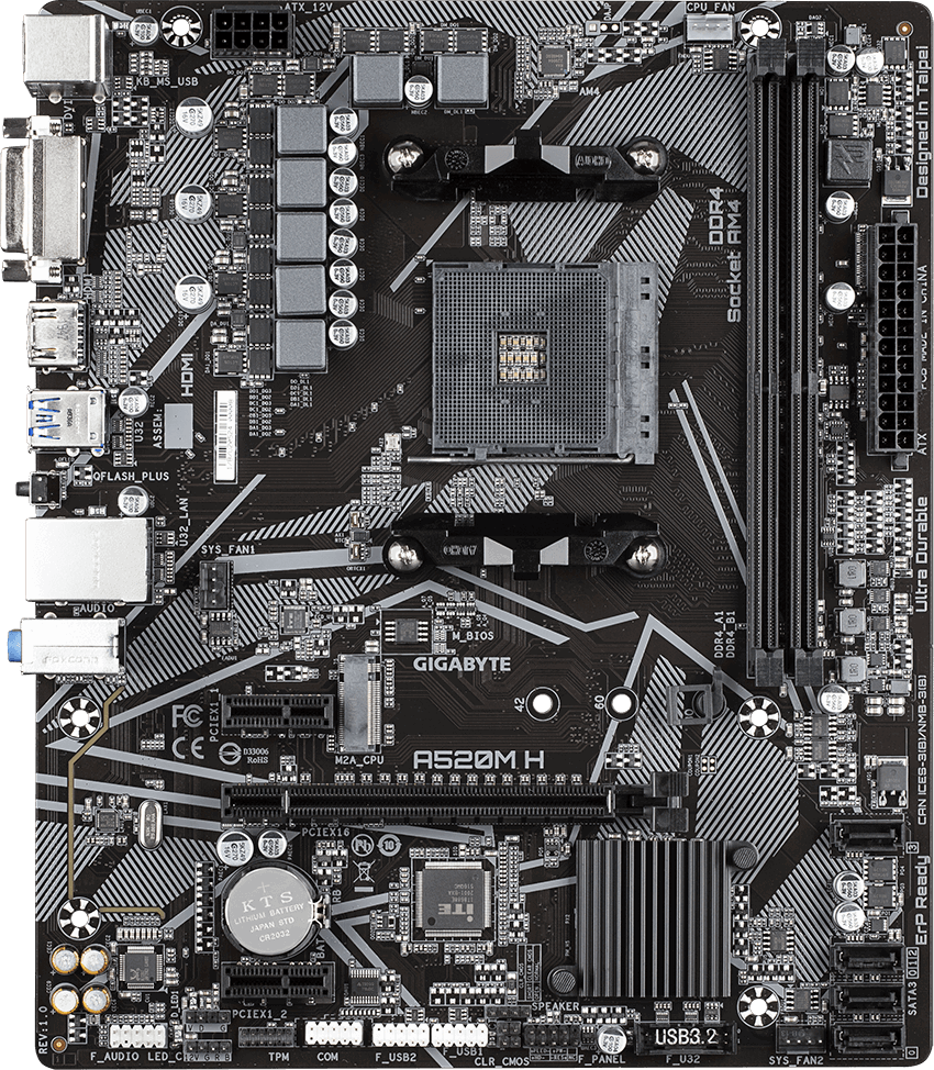 Материнская плата Gigabyte A520M H