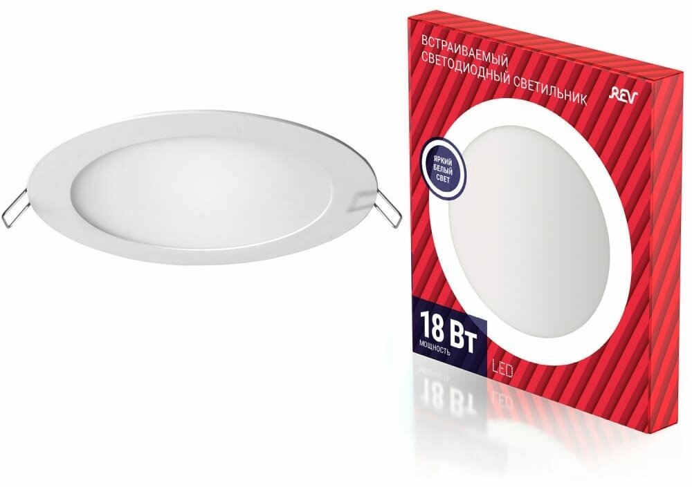 Светодиодная встраиваемая панель REV SuperSlim Round, 18W, 4000К 28946 3