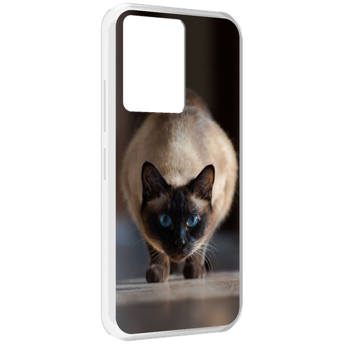 Чехол MyPads кошка сиамская для Infinix Note 12 5G X671 / Note 12 Pro 5G задняя-панель-накладка-бампер
