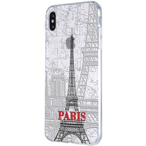 Силиконовый чехол Mcover для Apple iPhone XS Max с рисунком Париж силиконовый чехол mcover для apple iphone xs max с рисунком панда любовь