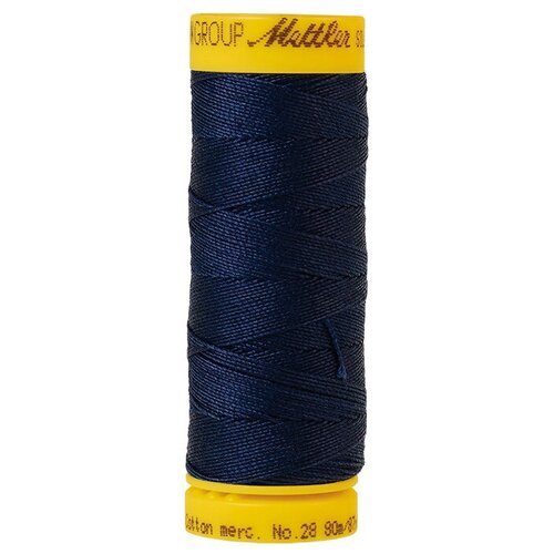 Нить хлопок отделочная SILK-FINISH COTTON 28, 80 м 100% хлопок 0825 Navy ( 9128-0825 )