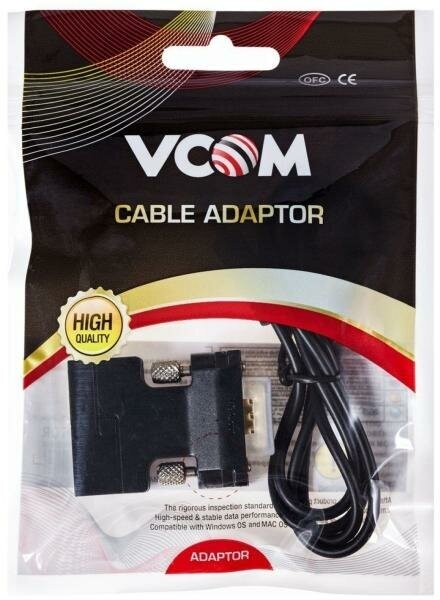 Переходник HDMI(F) --> VGA(M)+audio,1080*60Hz, VCOM <CA336A> Переходник VCOM HDMI F/VGA M+mini jack 3.5 mm M (CA336A) - фото №11