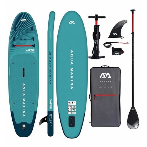 фото Cап борд надувной aqua marina vapor 10.4 s23 (315x79x15 см) / sup board, сапборд, доска для сап серфинга