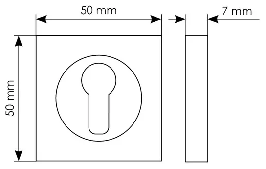 Накладка на ключевой цилиндр Morelli LUX-KH-SQ NERO черный - фотография № 2