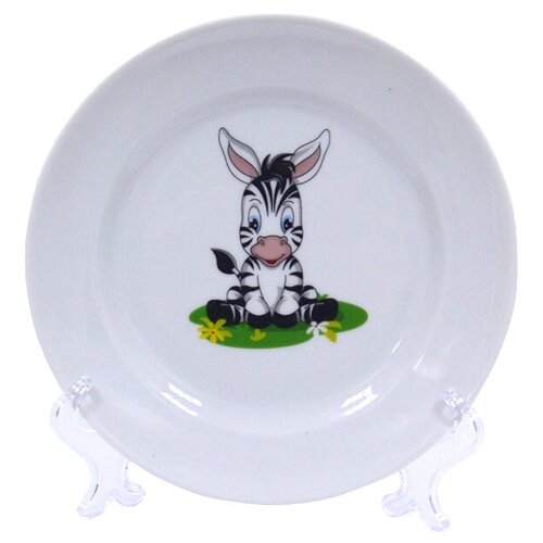 Тарелка добруш идиллия полосатики зебры 20см десертная фарфор 733₽