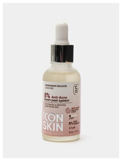 Icon Skin Деликатный пилинг с 8% комплексом кислот для проблемной кожи лица, 30 мл (Icon Skin, ) - фото №7