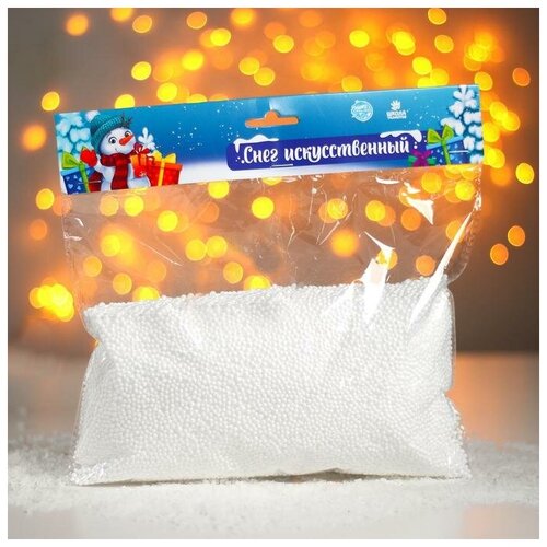 фото Снег искусственный сыпучий для декора "шарики" 30 гр 4994693 школа талантов
