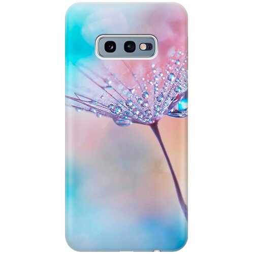 фото Силиконовый чехол на samsung galaxy s10e / самсунг с10е с принтом "капелька на одуванчике" gosso