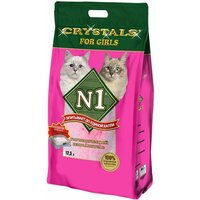 №1 Crystals For Girls Силикагелевый наполнитель для кошек, 12.5л
