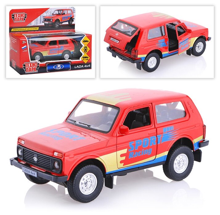 Машинка Технопарк Lada 4х4 Спорт 12 см - фото №5