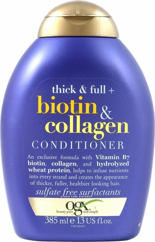Кондиционер для лишенных объема и тонких волос OGX Biotin&Collagen с биотином и коллагеном, 385мл - 1 шт.