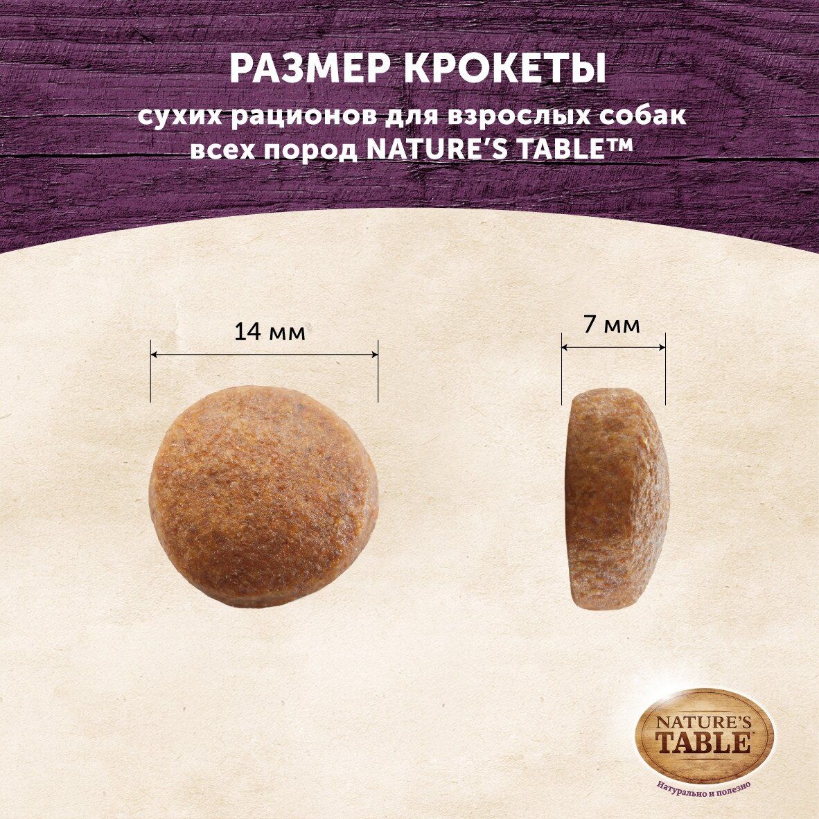 Сухой корм для собак Nature's Table индейка, с овощами 1 уп. х 1 шт. х 2.3 кг