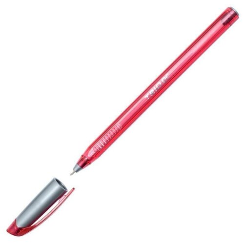 Ручка шариковая Unimax Trio DC Tinted (0.5мм, красный цвет чернил, масляная основа) 50шт.