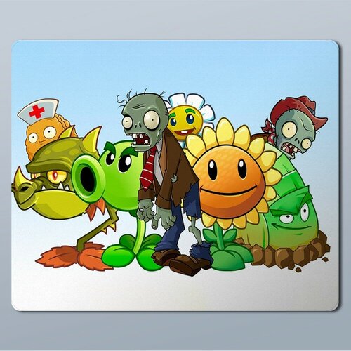 Коврик для мыши с принтом игра Plants vs Zombie - 8617 new genuine plants vs zombie 2 toys box set anime figure obstacle zombie plants pea sunflower soft rubber model battle game kid