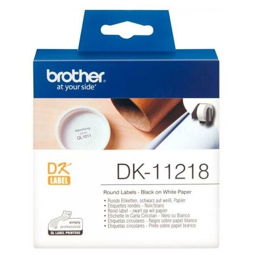 Лента Brother DK11218 наклейки ∅ 24 мм, белые (1000 шт)