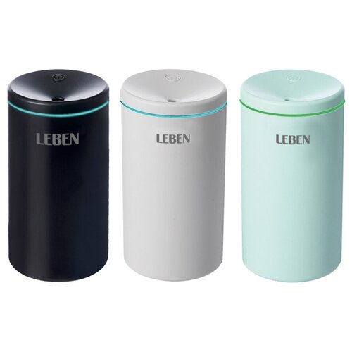 LEBEN Увлажнитель воздуха 300мл с подсветкой 118x70мм питание USB кабель 1м 246-002 119900₽