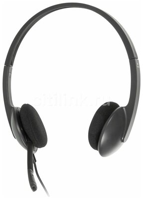 Гарнитура Logitech H340 черная, USB, поворотный микрофон, кабель 1.8м