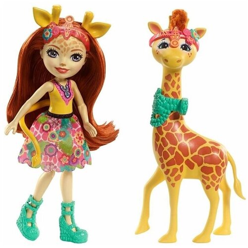 Набор Enchantimals Gillian Giraffe (Энчантималс Джиллиан Жираф с любимой зверюшкой) кукла маттел энчантималс с любимой зверюшкой лисенком dvh87