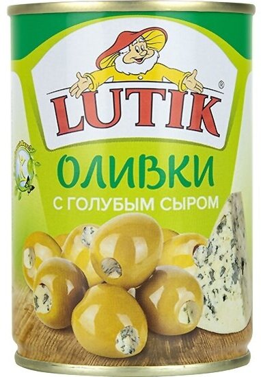 Оливки Lutik консервированные с голубым сыром, 280 г