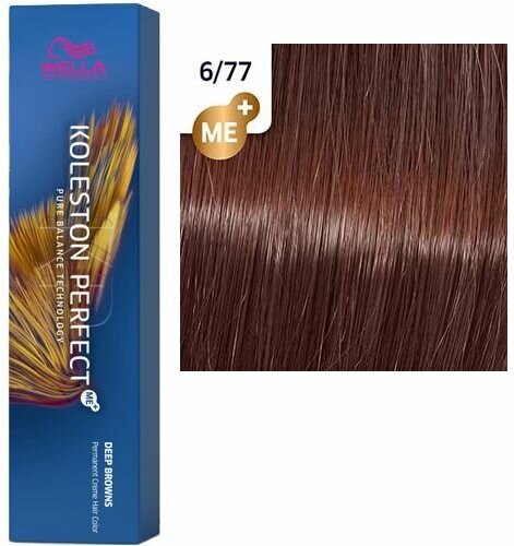 Wella Professionals Профессиональная краска для волос Koleston Perfect ME+ 6/77 Кофе со сливками, 60 мл