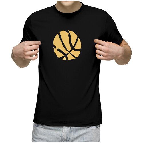 Футболка Us Basic, размер M, черный мужская футболка оранжевый мяч баскетбольный арт s серый меланж
