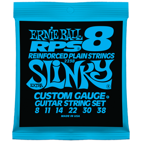 Ernie Ball 2238 струны для эл.гитары RPS8 Extra Slinky (8-11-14-22w-30-38)