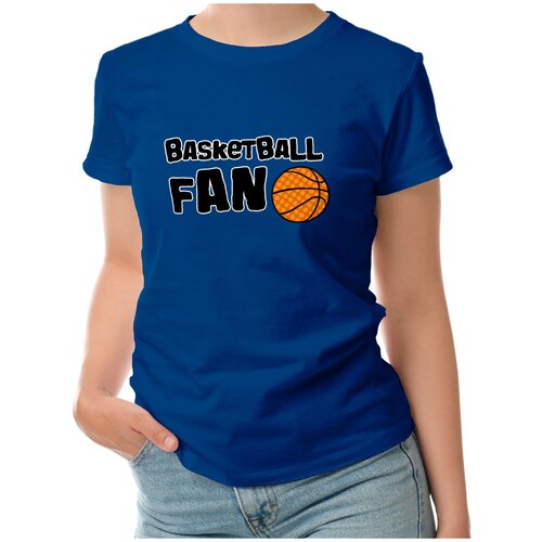 фото Женская футболка «фанат баскетбола» (xl, черный) roly