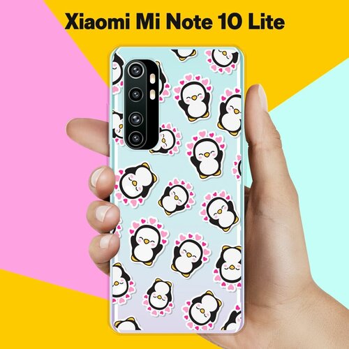 Силиконовый чехол на Xiaomi Mi Note 10 Lite Пингвины / для Сяоми Ми Ноут 10 Лайт силиконовый чехол на xiaomi mi note 10 lite мороженое для сяоми ми ноут 10 лайт