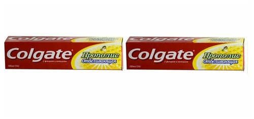 Colgate, зубная паста, прополис, отбеливающая, 100 мл, 2 шт