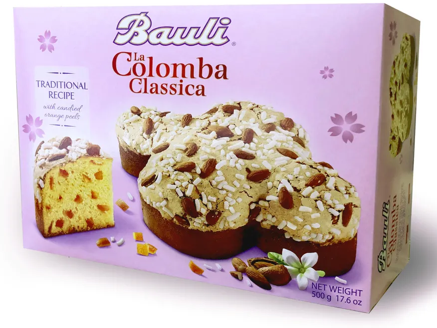 Кулич пасхальный (кекс) с цукатами и миндалем "Bauli" La Colomba Classica, 500г, Италия